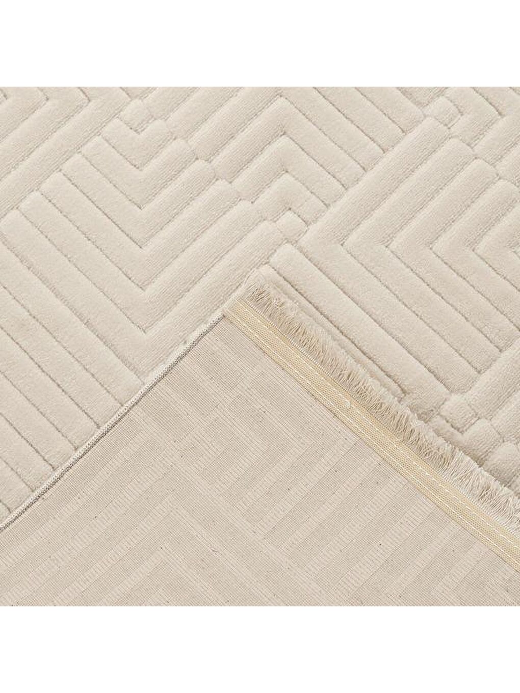 Ekru Happy Dekoratif Halı - Krem - 160x230 cm-1