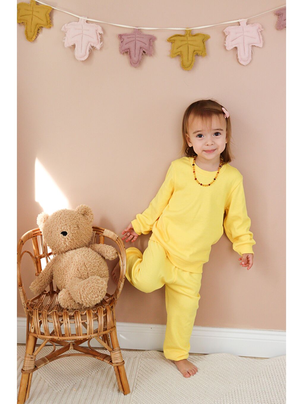 Sarı Kaşkorse Mevsimlik Pijama Takım-5