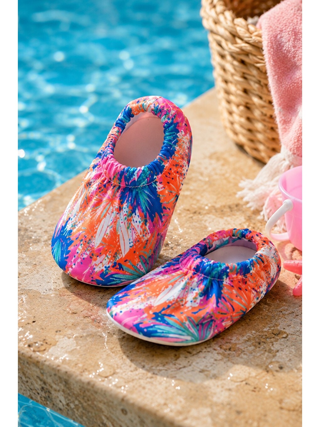 Pembe Baby Kaymaz Tabanlı Unisex Bebek Çocuk Deniz Ayakkabısı Ve Havuz Patiği-7