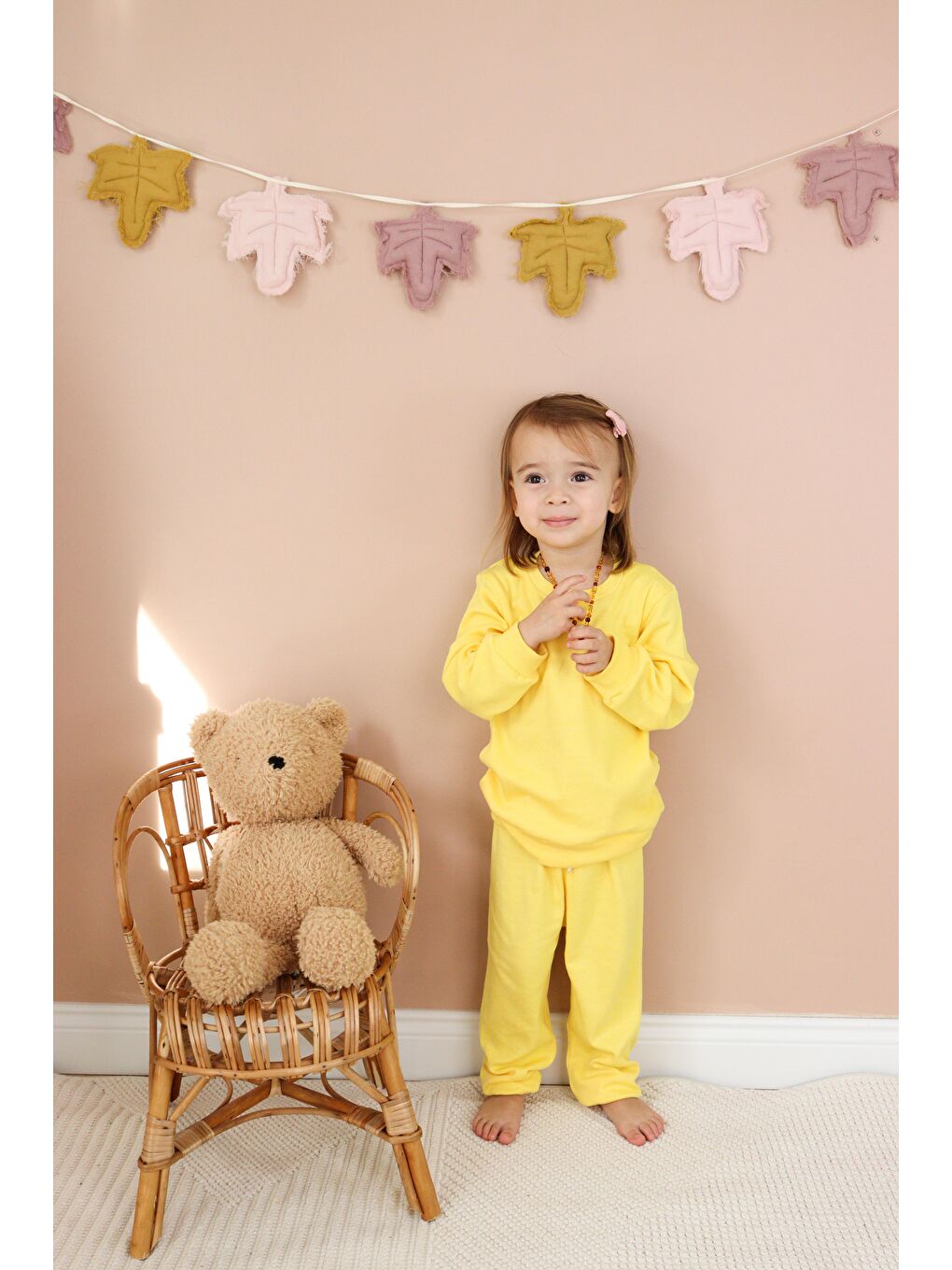 Sarı Kaşkorse Mevsimlik Pijama Takım-7