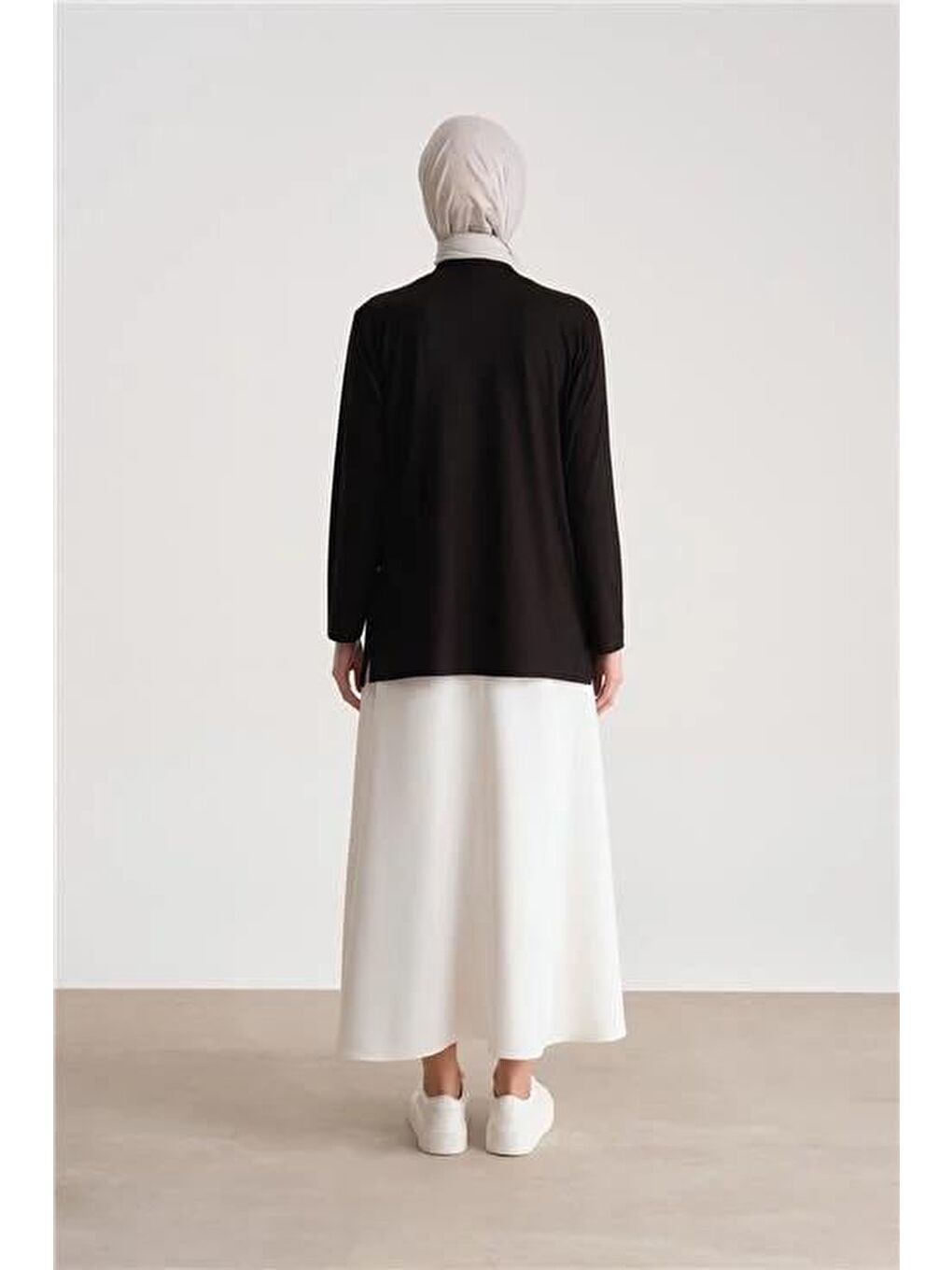 Taş Detaylı Uzun Kollu Kadın Penye Bluz 24Yd9001 Siyah-3