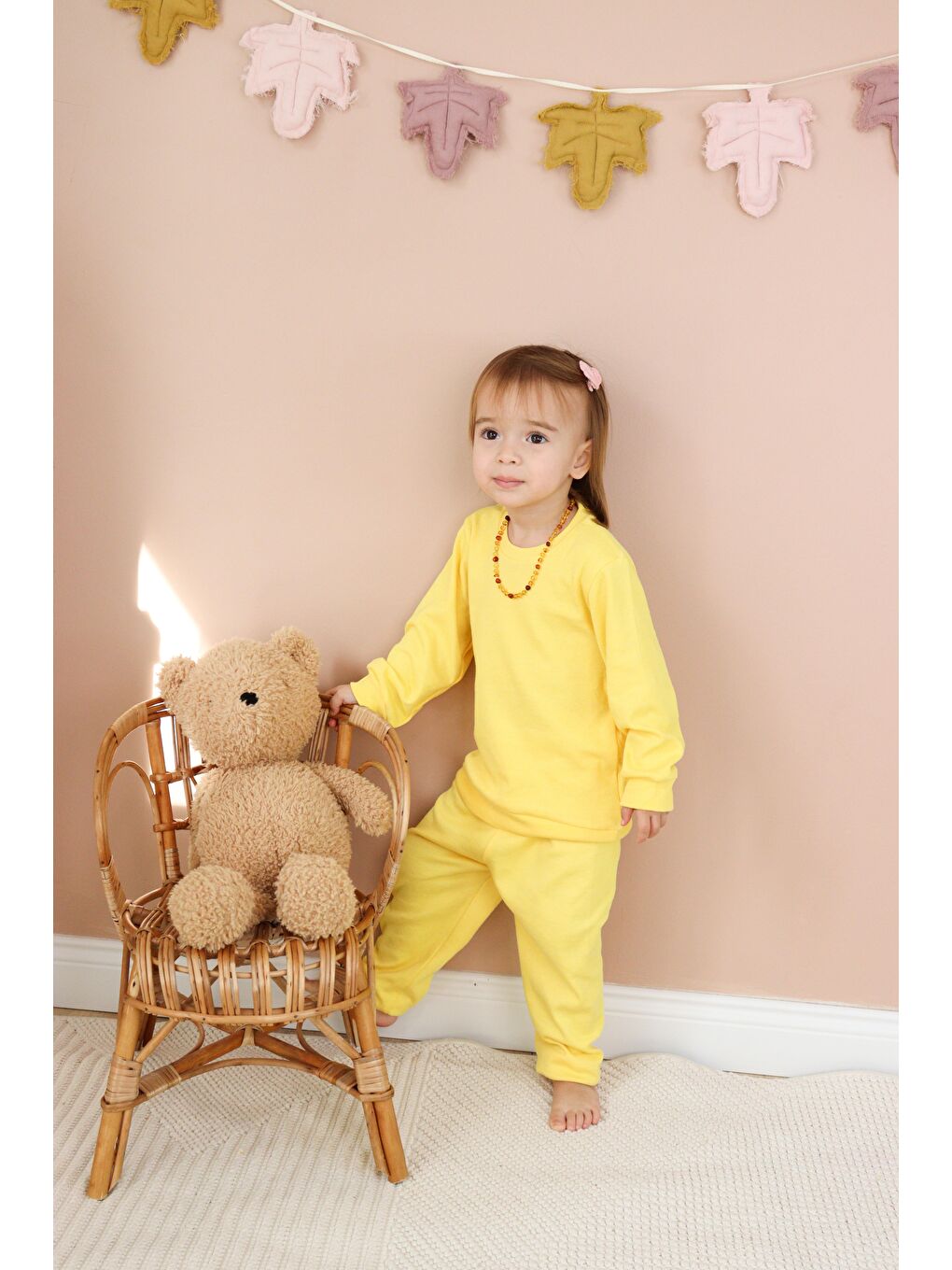 Sarı Kaşkorse Mevsimlik Pijama Takım-8