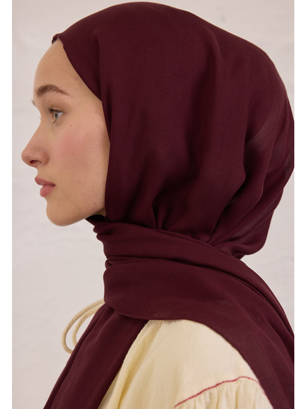 Soft Viskon Şal Bordo-3