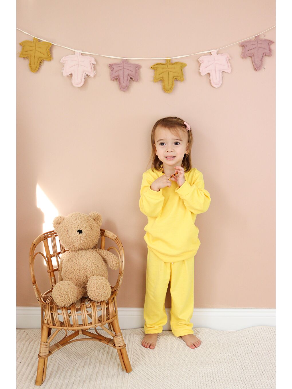 Sarı Kaşkorse Mevsimlik Pijama Takım-9