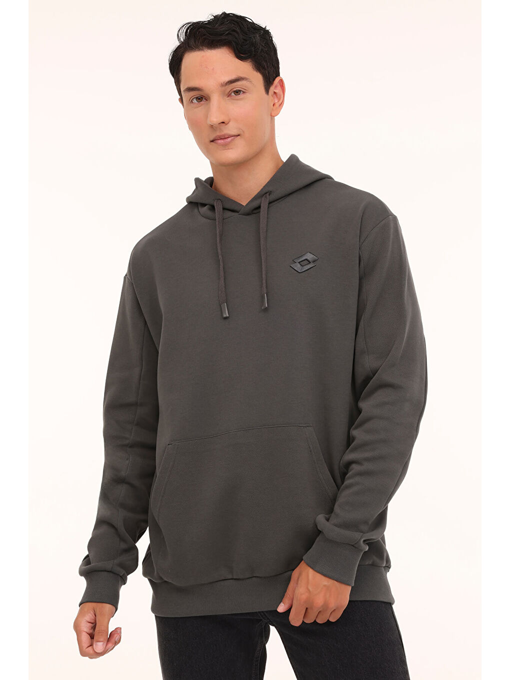 Gri M-HORTON HOODIE 4PR Antrasit  Erkek Kapüşonlu Sweatshirt Hoodie