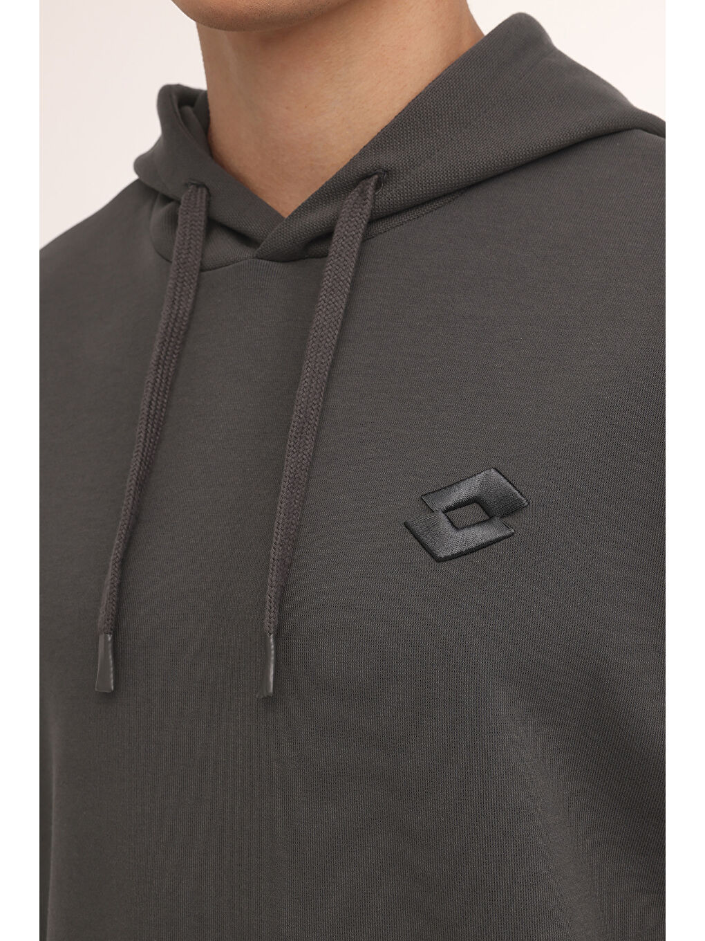 Gri M-HORTON HOODIE 4PR Antrasit  Erkek Kapüşonlu Sweatshirt Hoodie-3