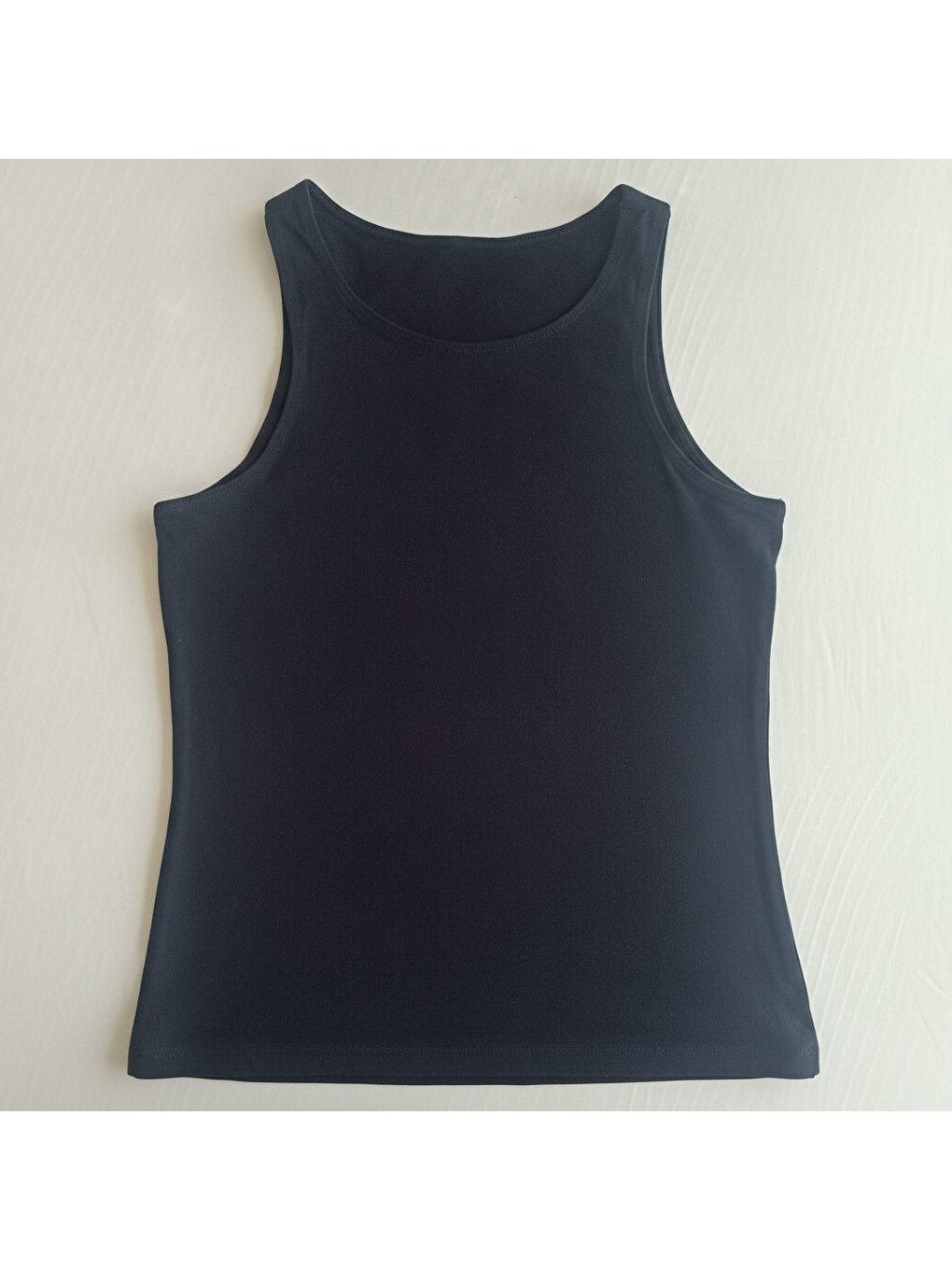 Siyah Kadın Basic Kolsuz İçi Yarım Astarlı Tshirt Bb2538