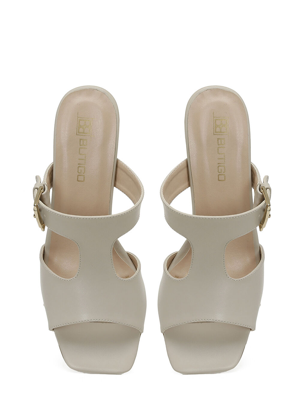 25S-279 5FX Bej Kadın Terlik-3