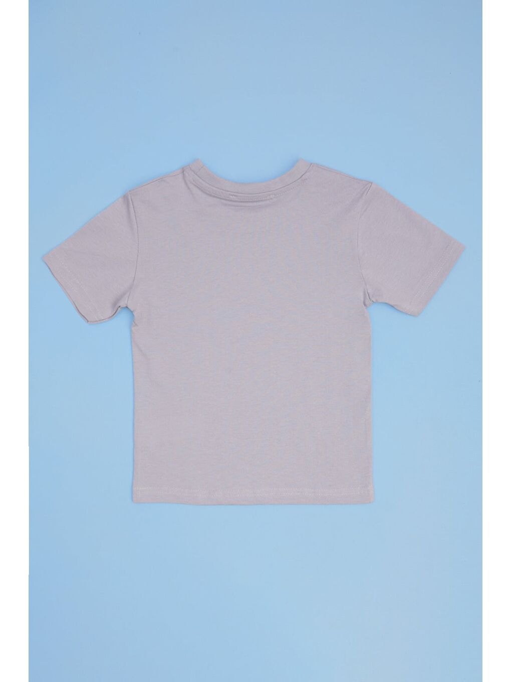 Gri My Foverıte Basketball Baskılı Erkek Çocuk Tişört-1