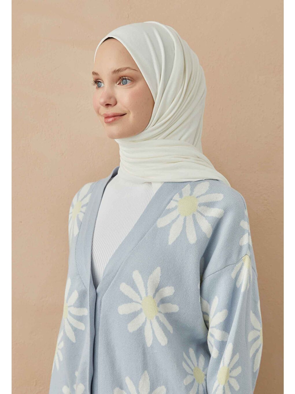 Penye Şal Kırık Beyaz-1