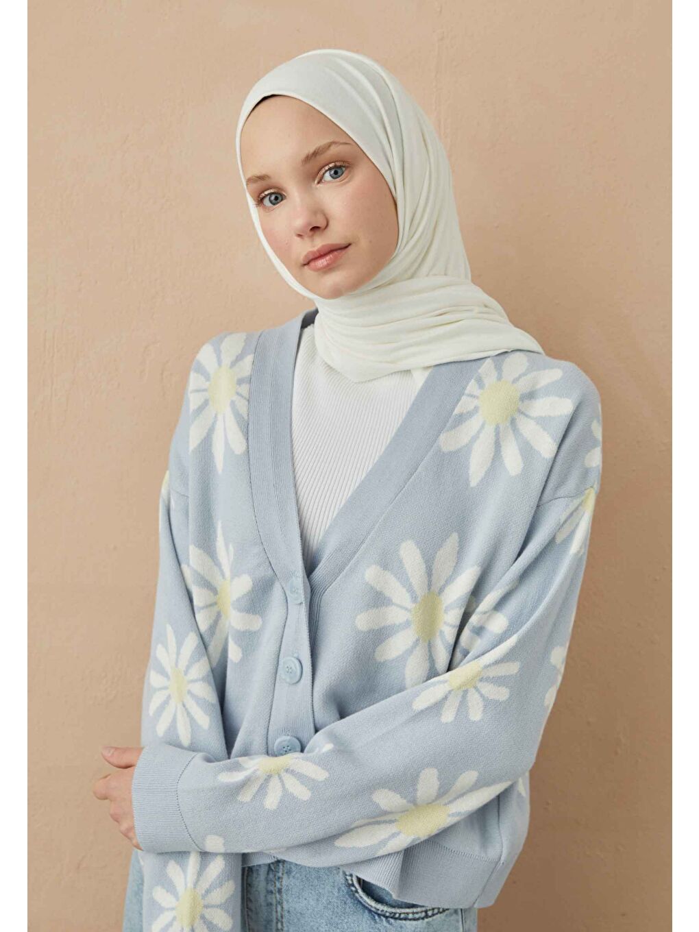 Penye Şal Kırık Beyaz-2