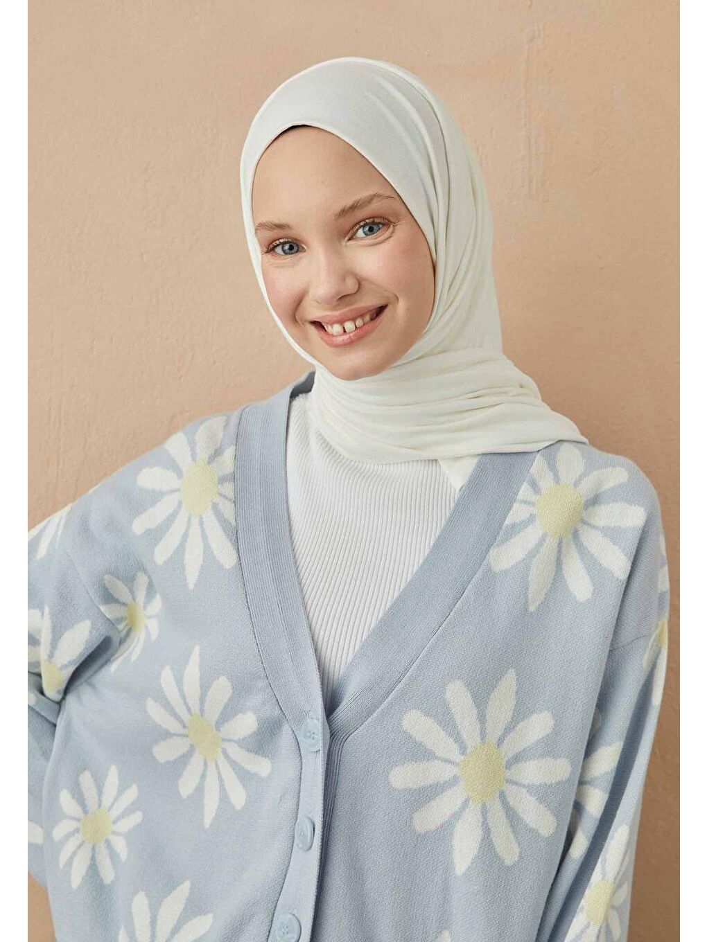 Penye Şal Kırık Beyaz-3