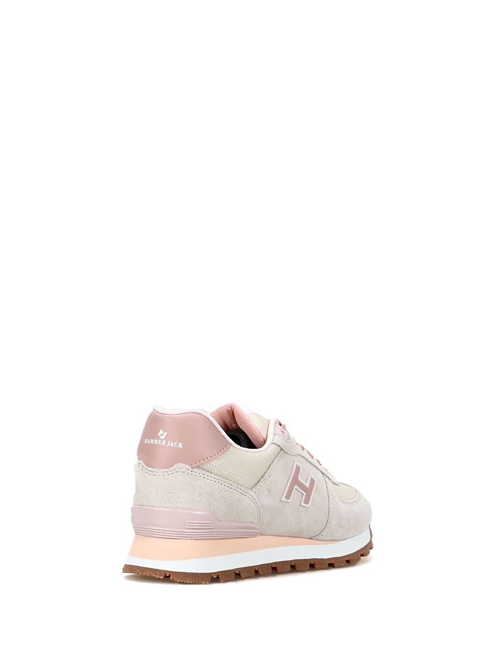 Pembe Peru Hakiki Deri Pudra Kadın Spor Ayakkabı-2