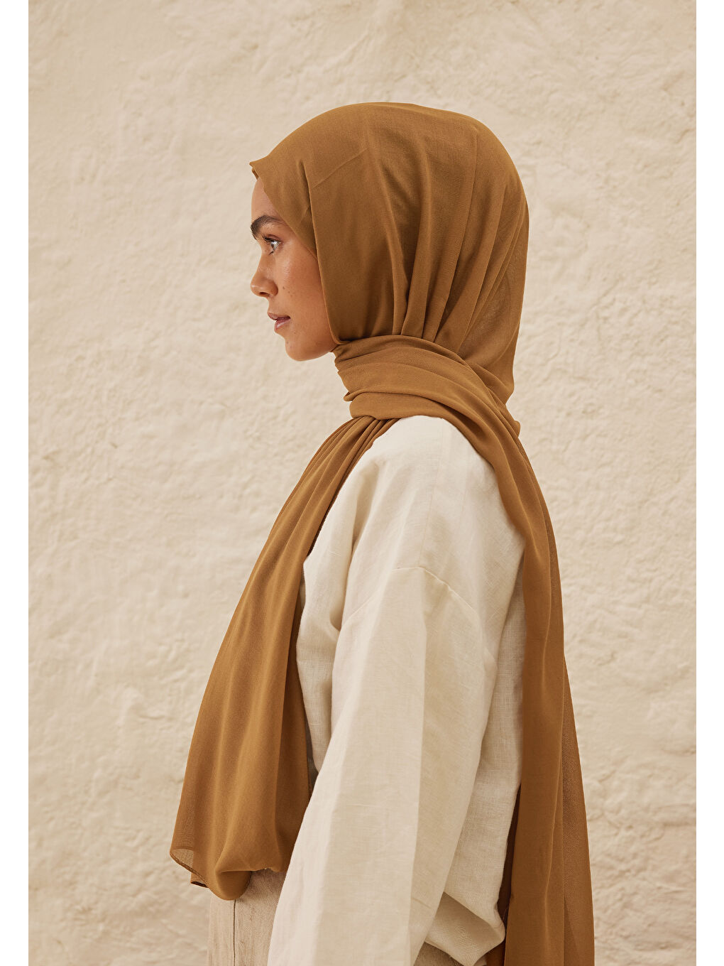 Bej Rami Viskon Şal Ceviz-2
