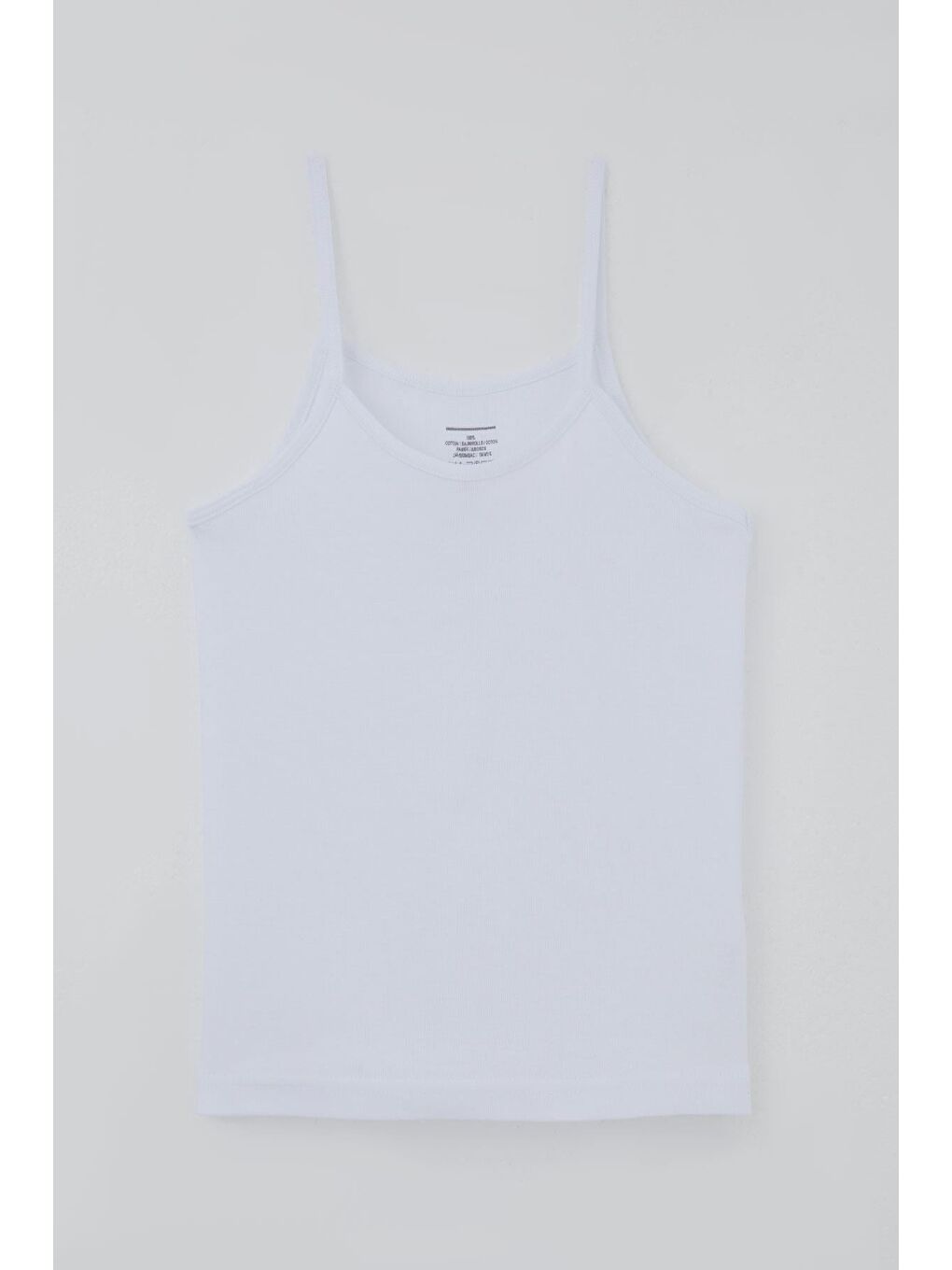 Kız Çocuk Atlet İp Askılı Basic Beyaz (5-14 Yaş)