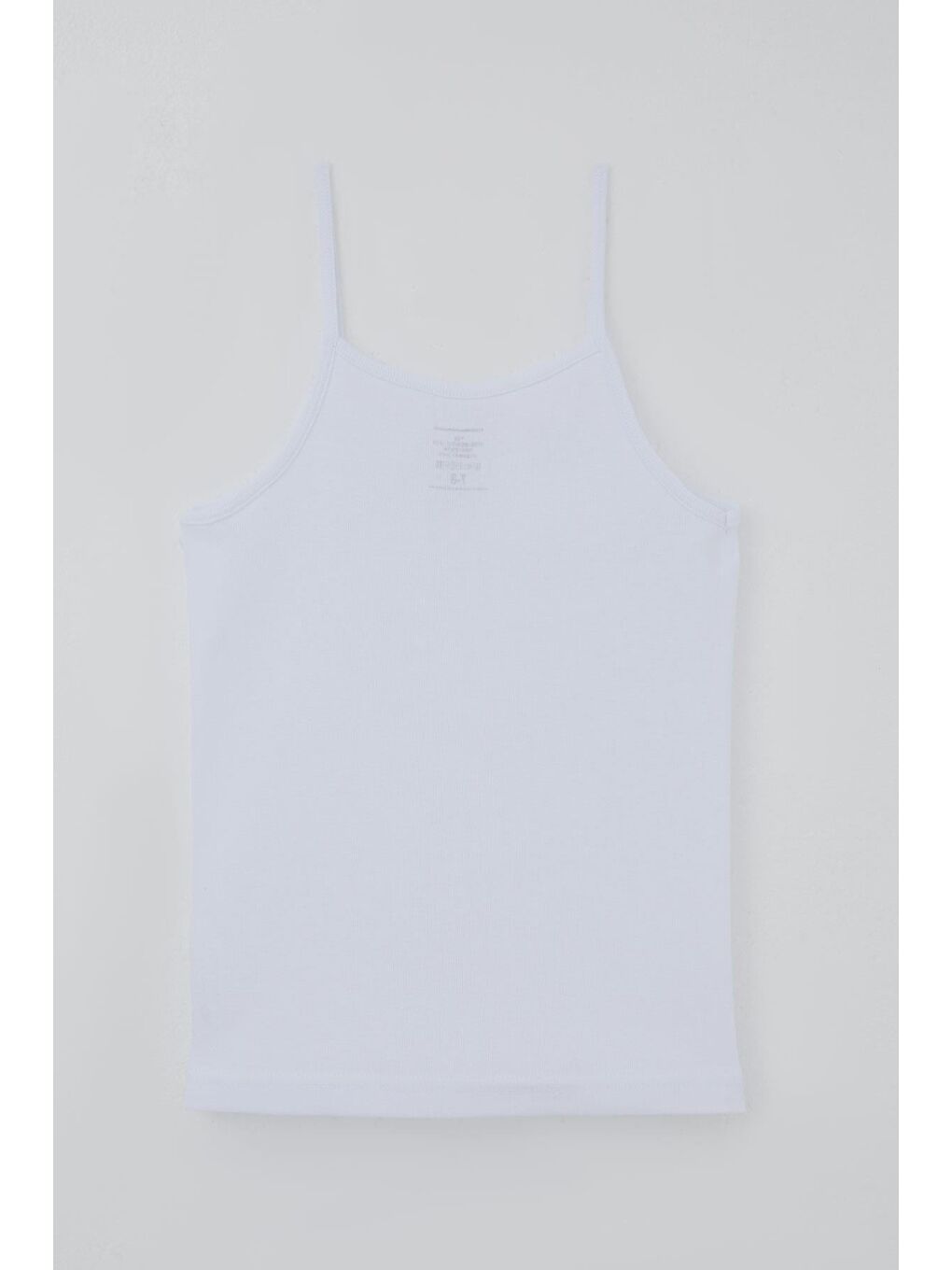 Kız Çocuk Atlet İp Askılı Basic Beyaz (5-14 Yaş)-1