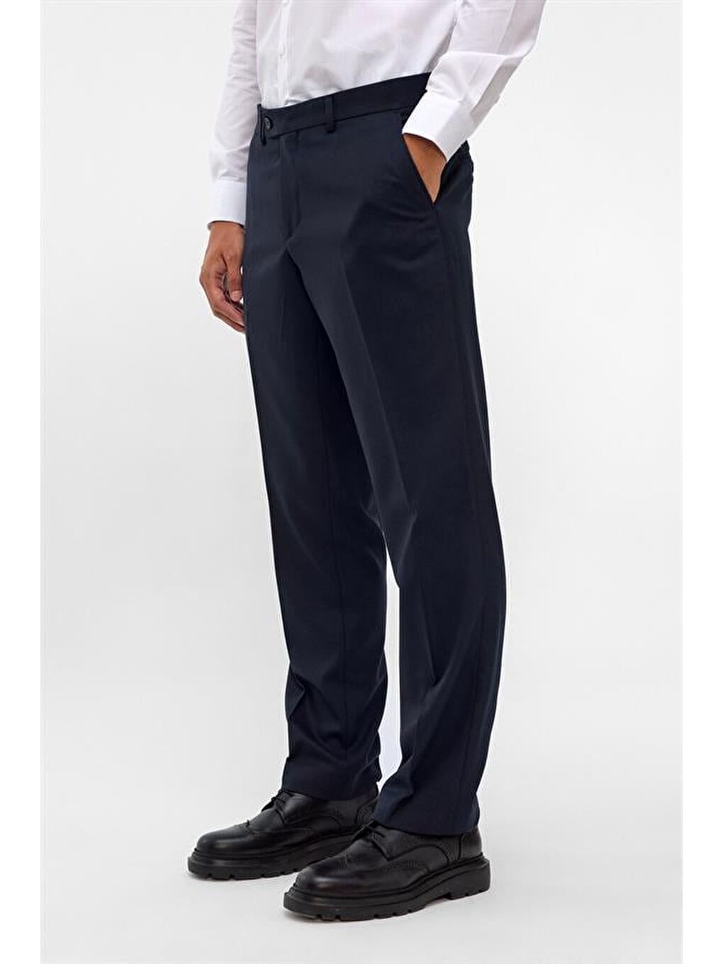 Lacivert Regular Desenli Pantolon-2