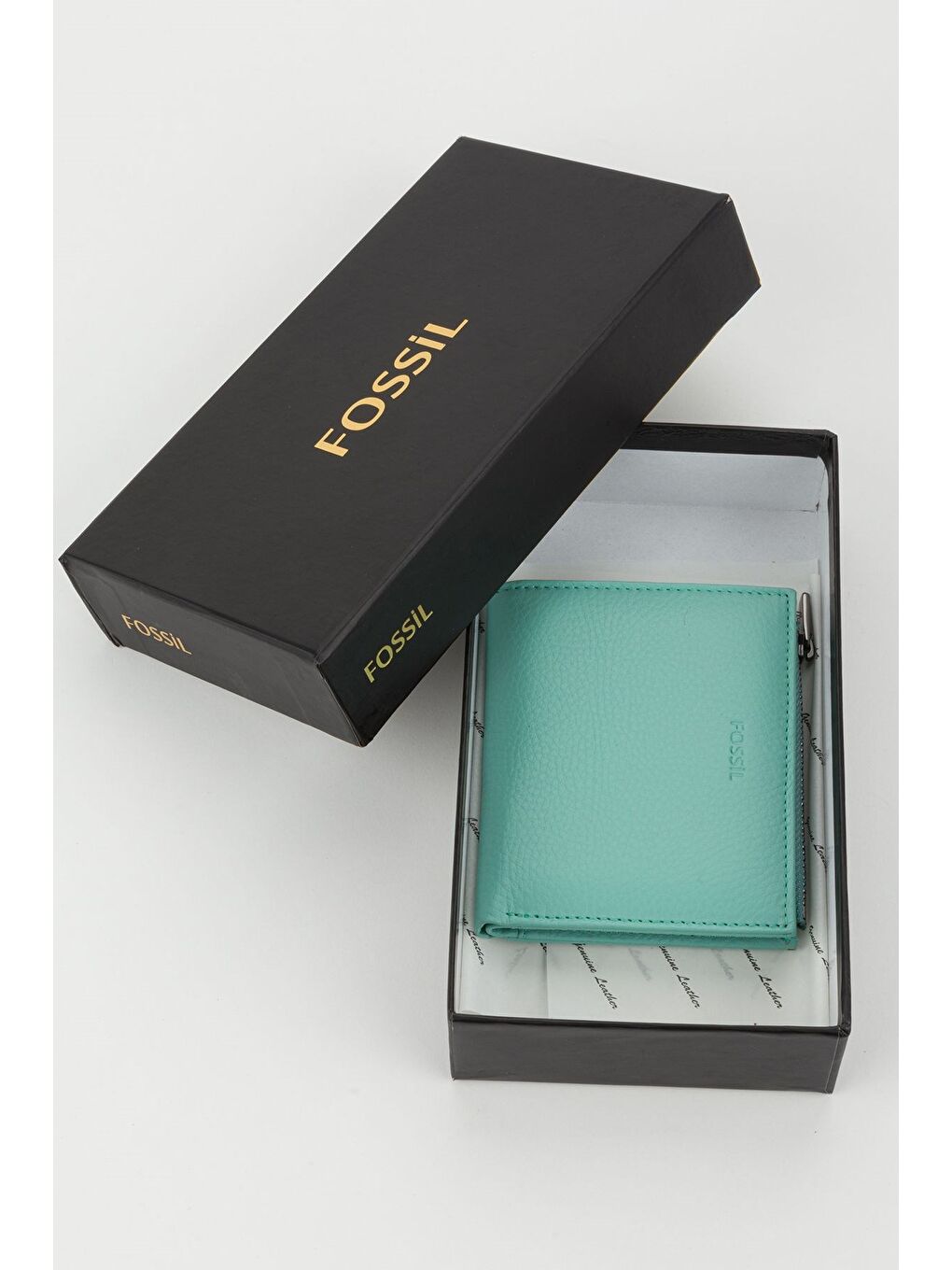 Turkuaz Kutulu Hakiki Deri Kırmızı Kadın El Portföyü Kartlık Cüzdan-5