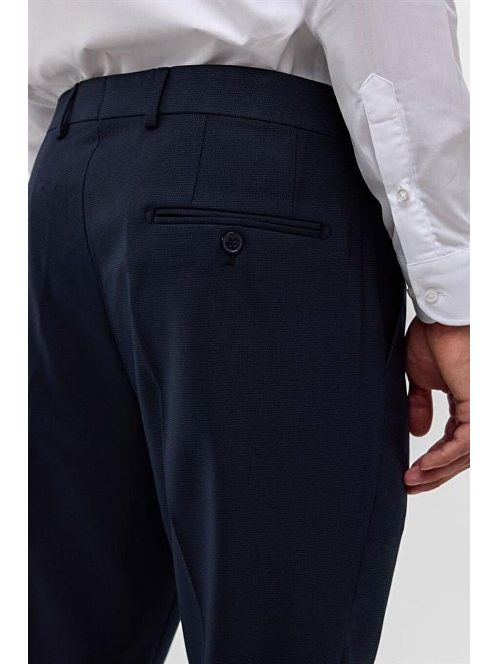 Lacivert Regular Desenli Pantolon-5