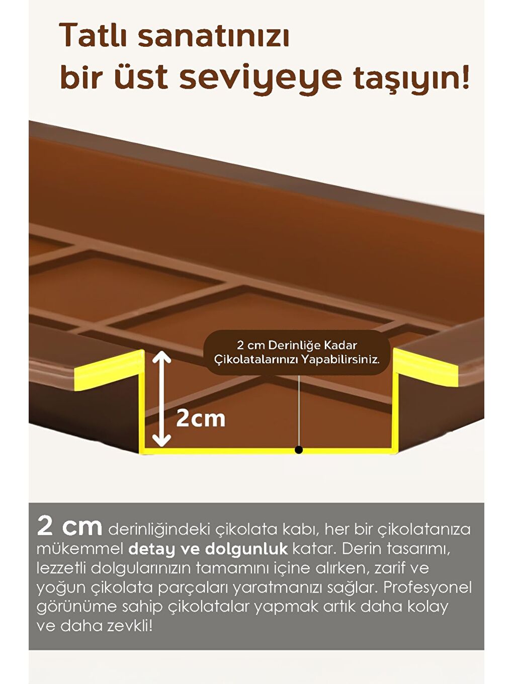 Kahverengi 1 Adet Dubai Çikolatası Kalıbı Büyük Tablet Çikolata Kalıbı Silikon Kalıp-2