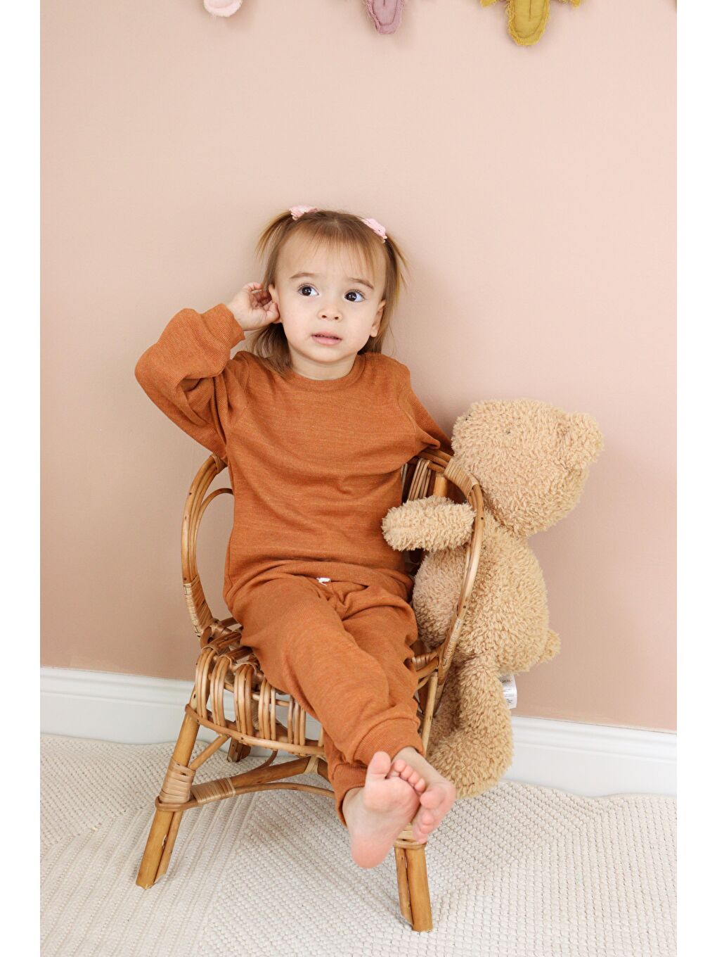 Kahverengi Kaşkorse Mevsimlik Pijama Takım-6