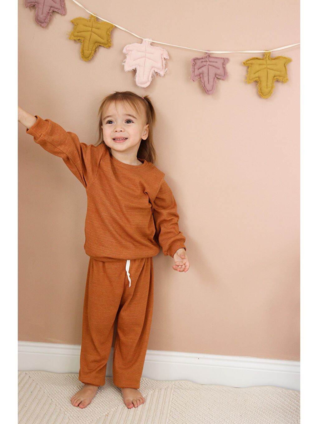 Kahverengi Kaşkorse Mevsimlik Pijama Takım-7