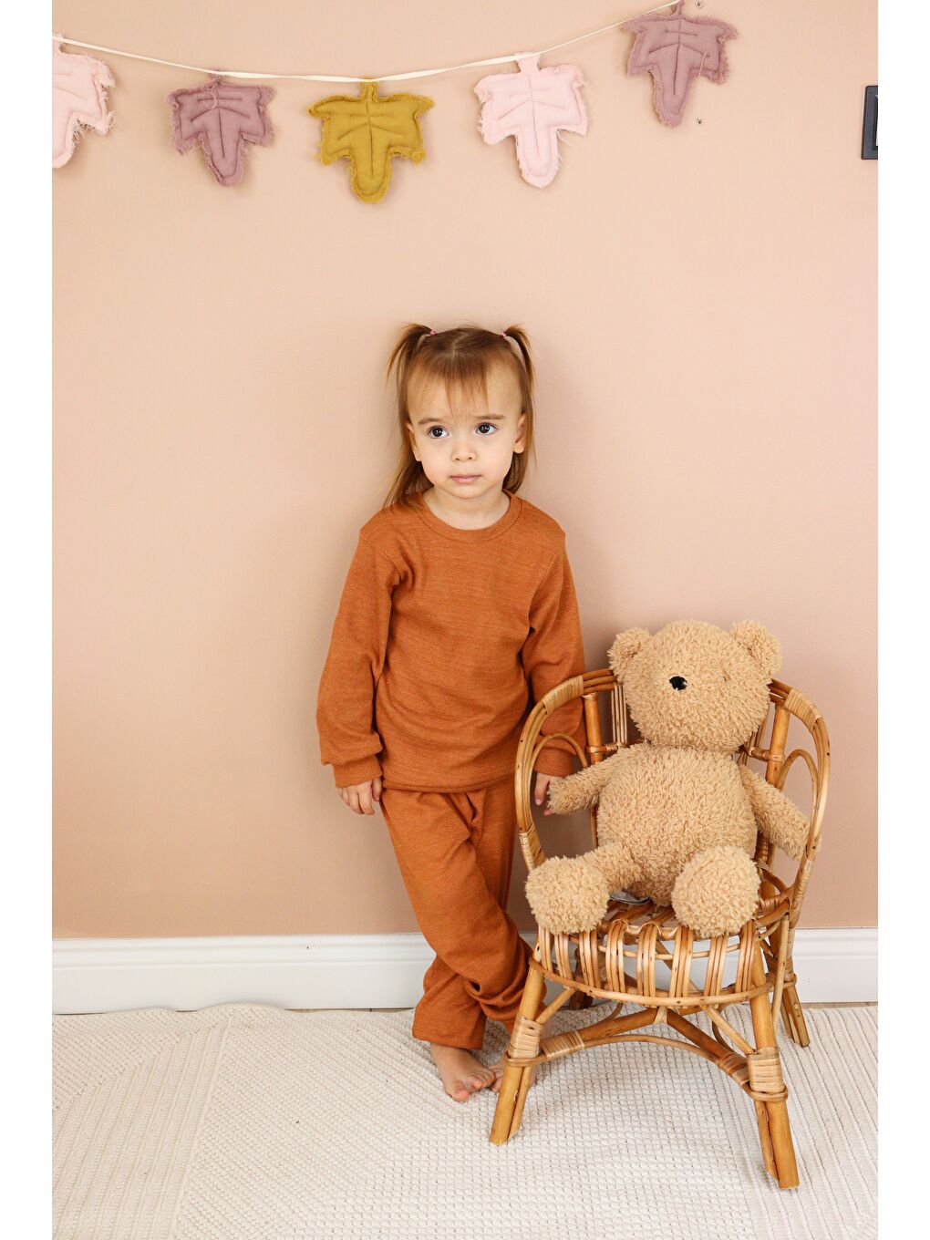 Kahverengi Kaşkorse Mevsimlik Pijama Takım-9