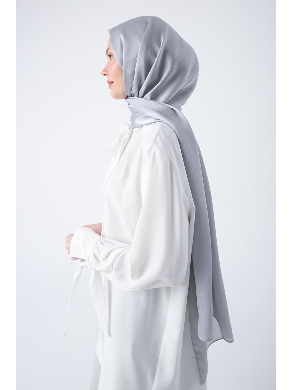 Gri Düz Janjan Şal-2