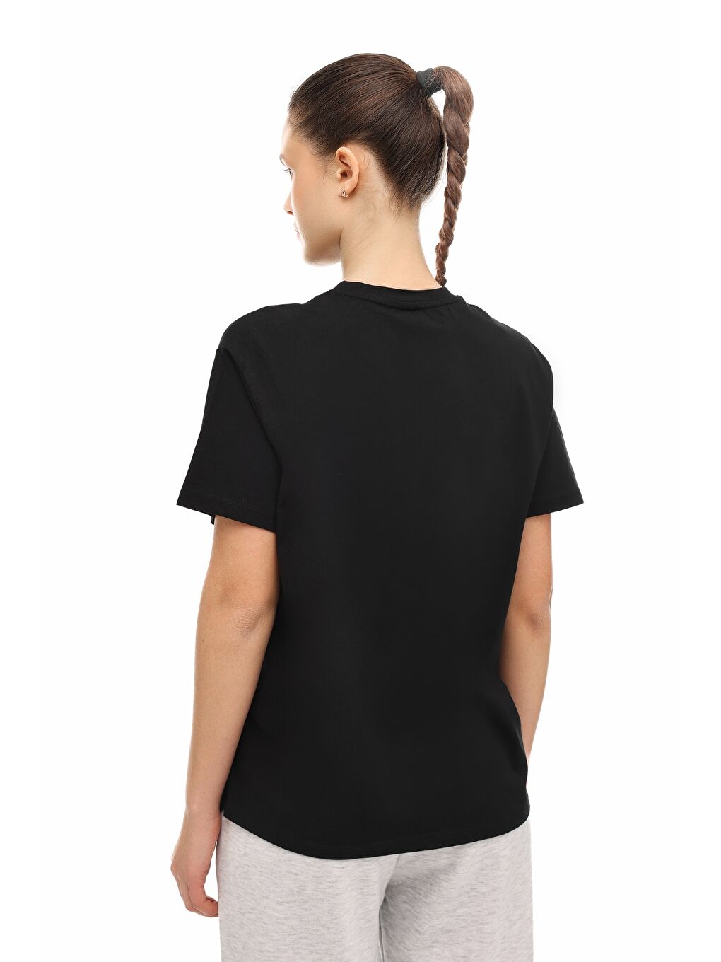 WB 11BANKO SN226 6FX Siyah Kadın Kısa Kol T-Shirt-1