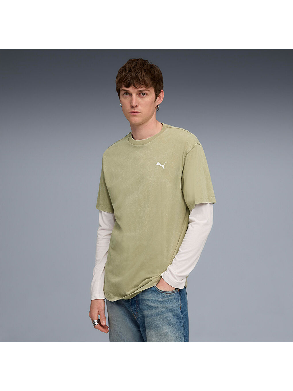 Essentials Elevated Wash Erkek Yeşil Tişört