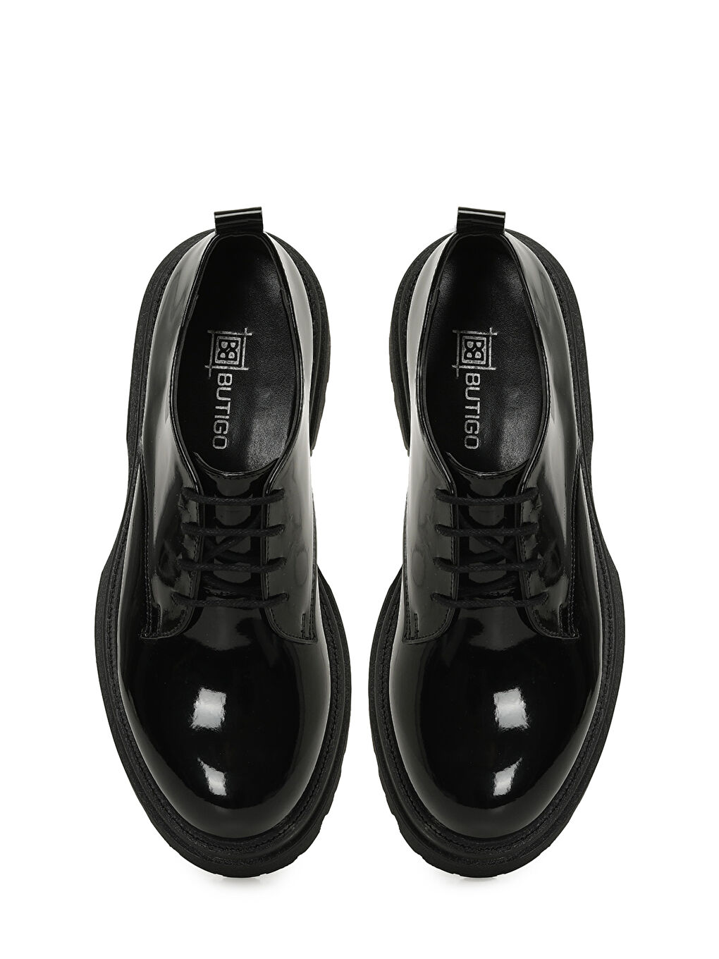 25K-2110 5PR Siyah Kadın Oxford Ayakkabı-3