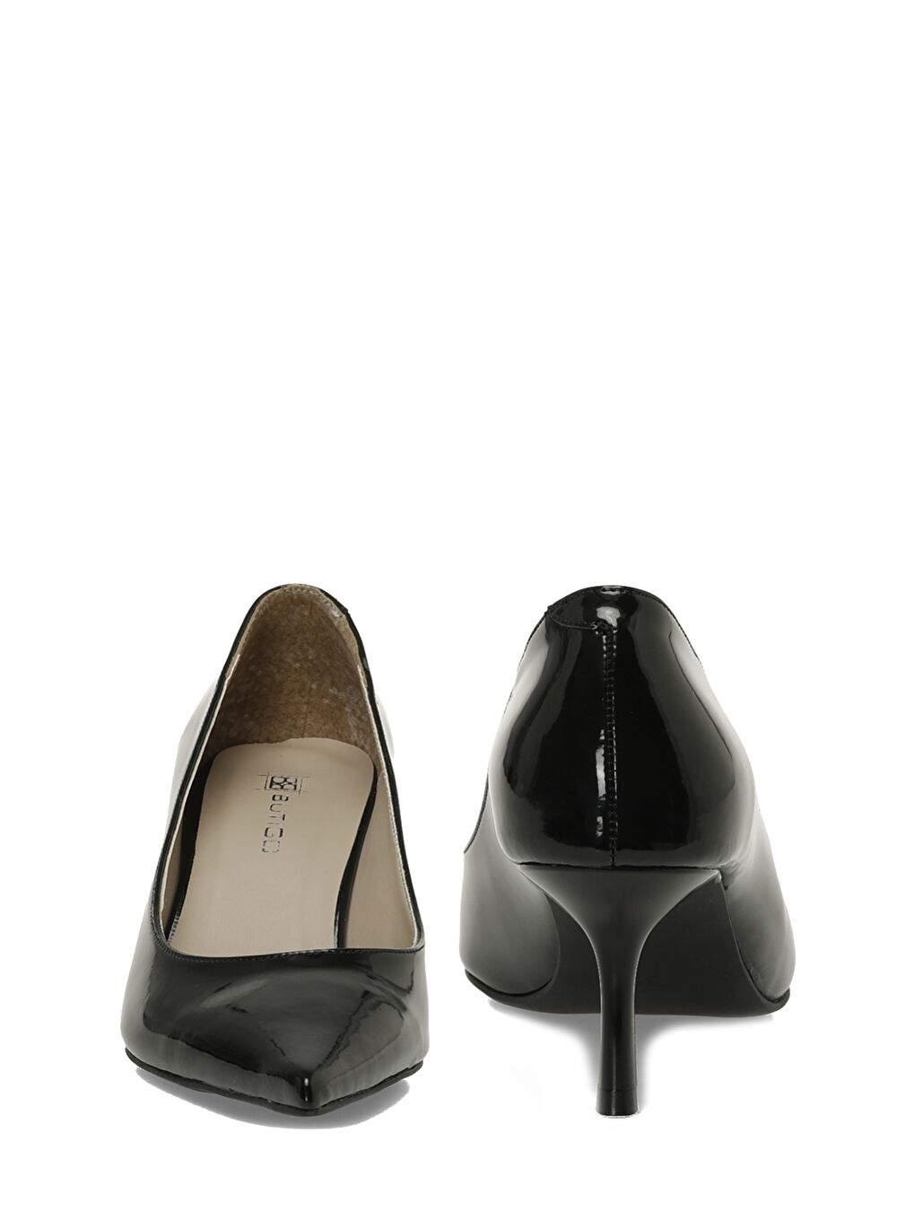 25K-2056 5PR Siyah Kadın Topuklu Ayakkabı-4