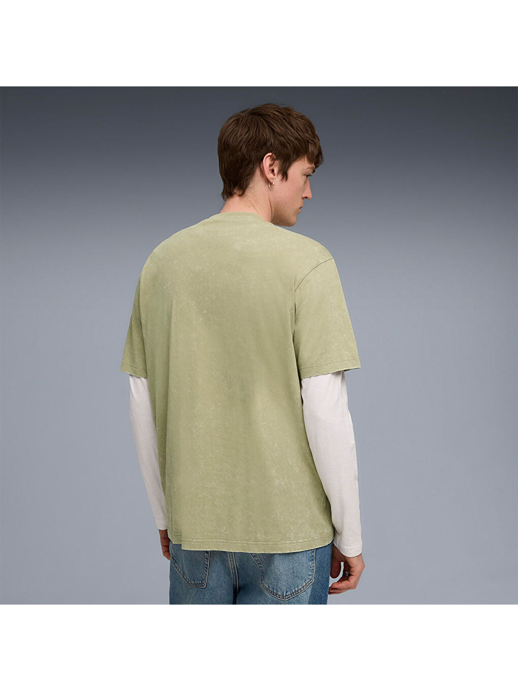 Essentials Elevated Wash Erkek Yeşil Tişört-1