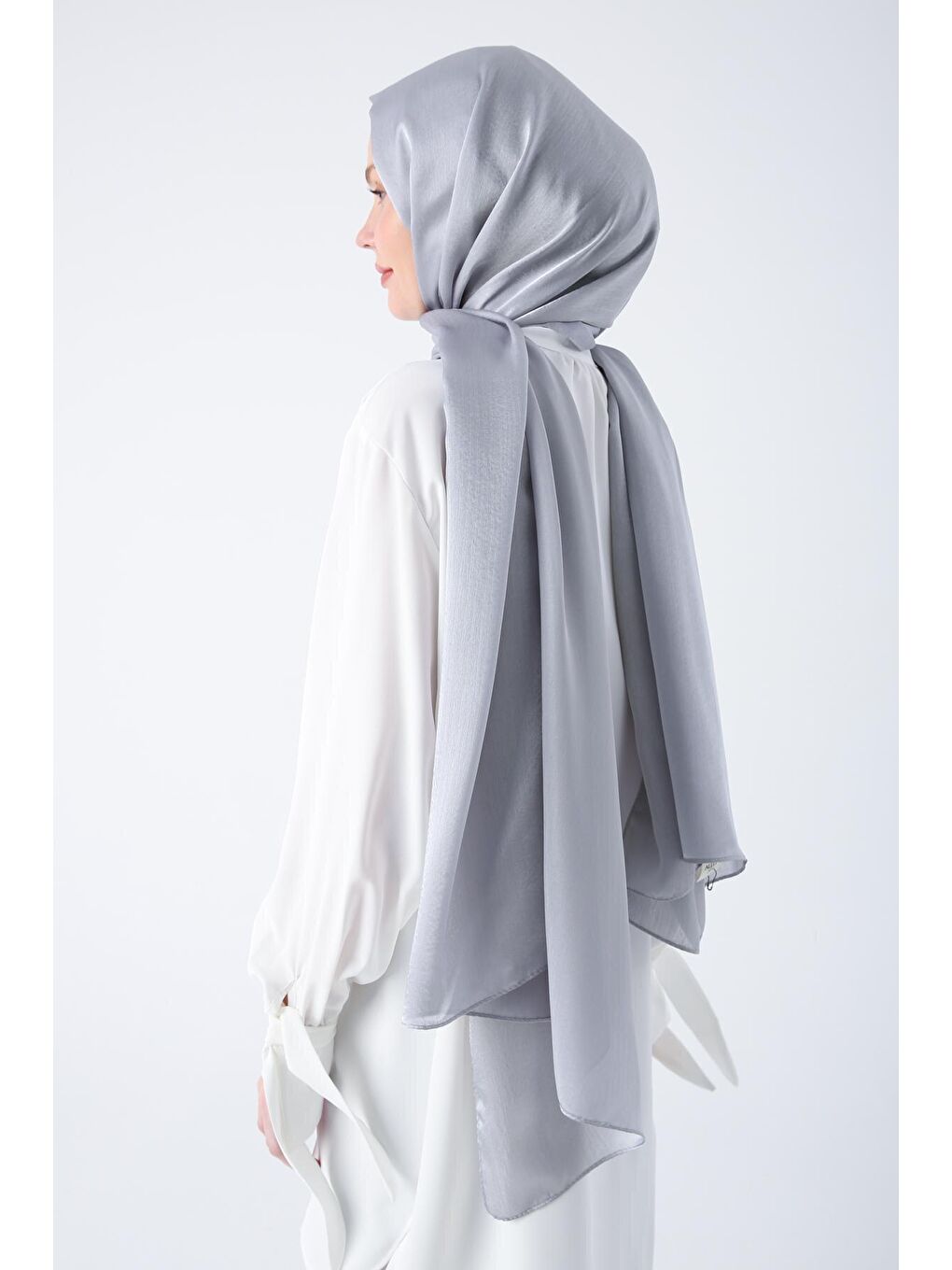 Gri Düz Janjan Şal-3