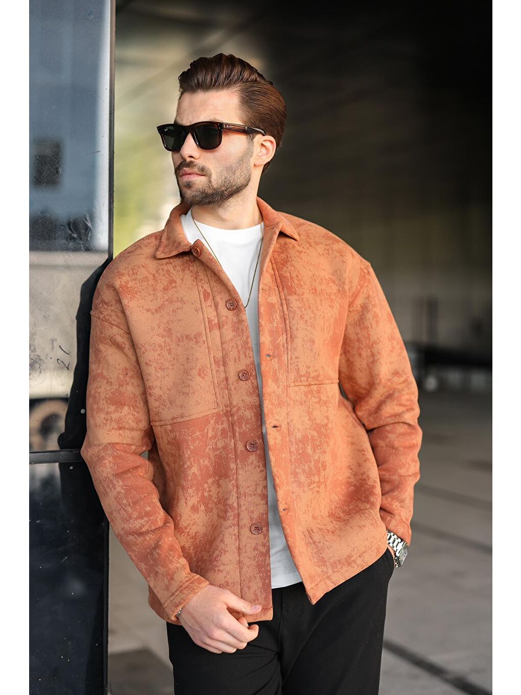 Kahverengi İçi Polarlı Gömlek Ceket E6767-1