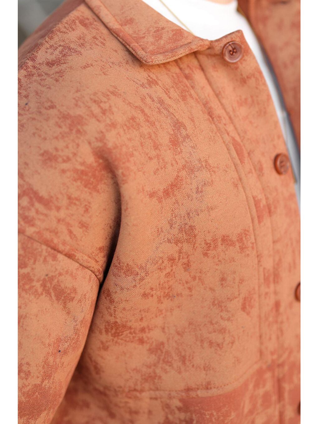 Kahverengi İçi Polarlı Gömlek Ceket E6767-2