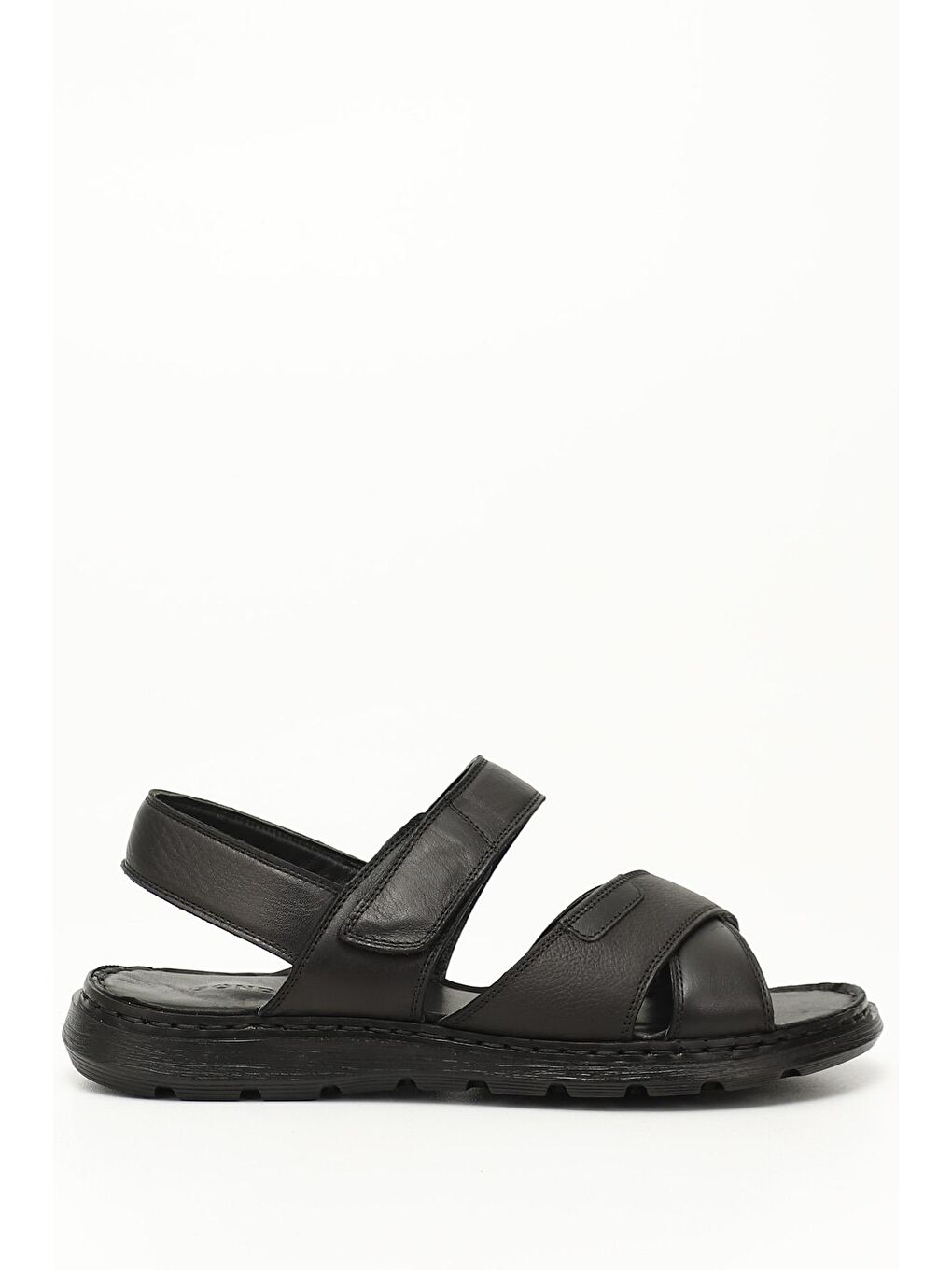 Siyah Hakiki Deri Erkek Sandalet 42429