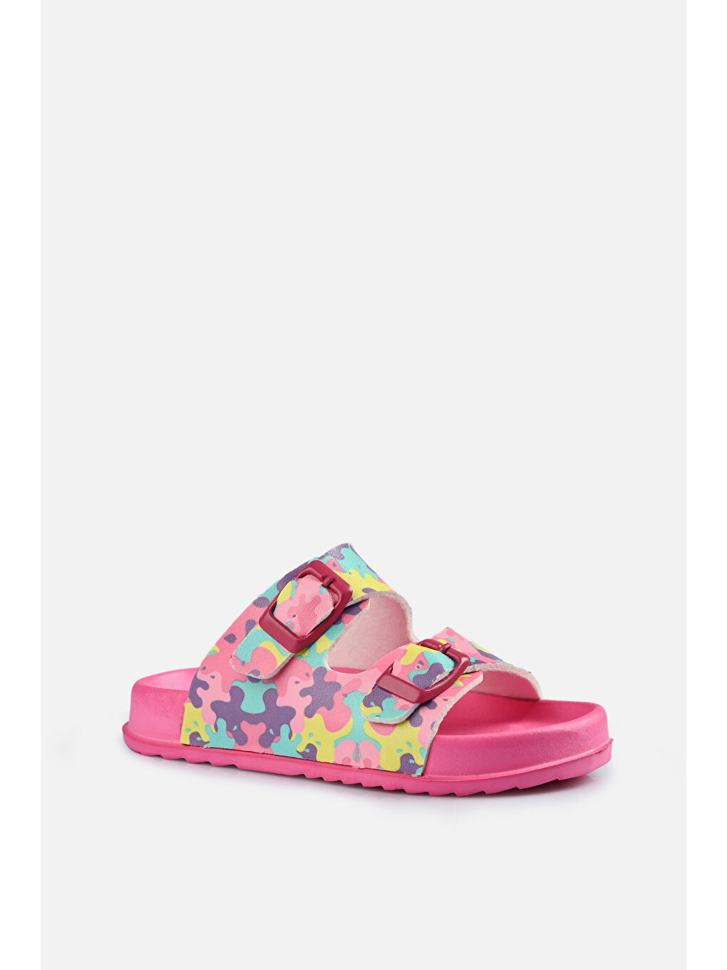 Gibli II Baskılı Kız Bebek Fuşya Terlik-1