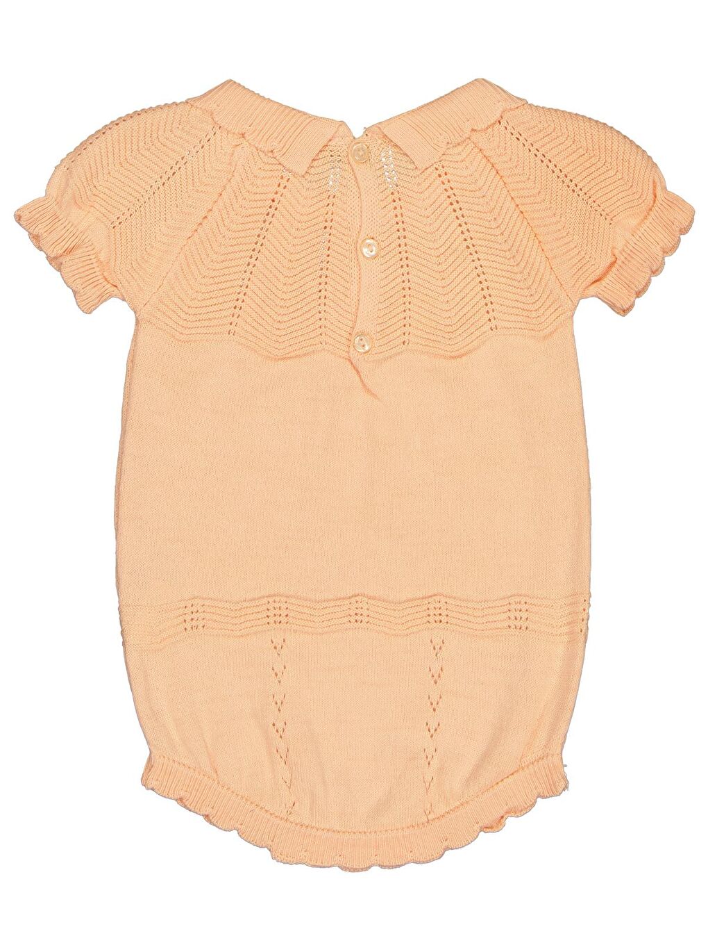 Turuncu Beybek Triko 1-6 Ay Çıtçıtlı Badi - Pembe 1-3 Ay-1