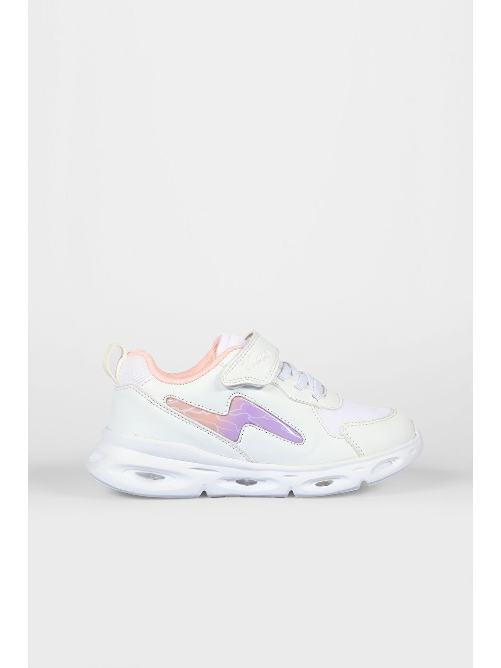 Fash Işıklı Kız Çocuk Beyaz/Pudra Spor Ayakkabı