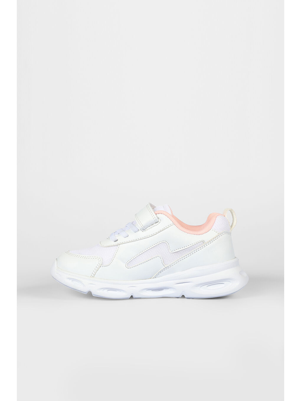 Fash Işıklı Kız Çocuk Beyaz/Pudra Spor Ayakkabı-1