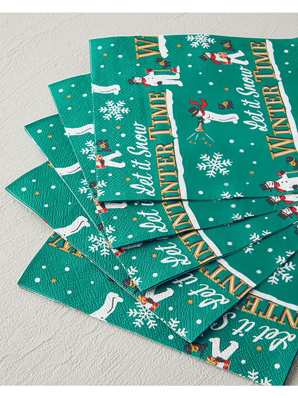 Winter Time 20'li Kağıt Peçete  Yeşil-1