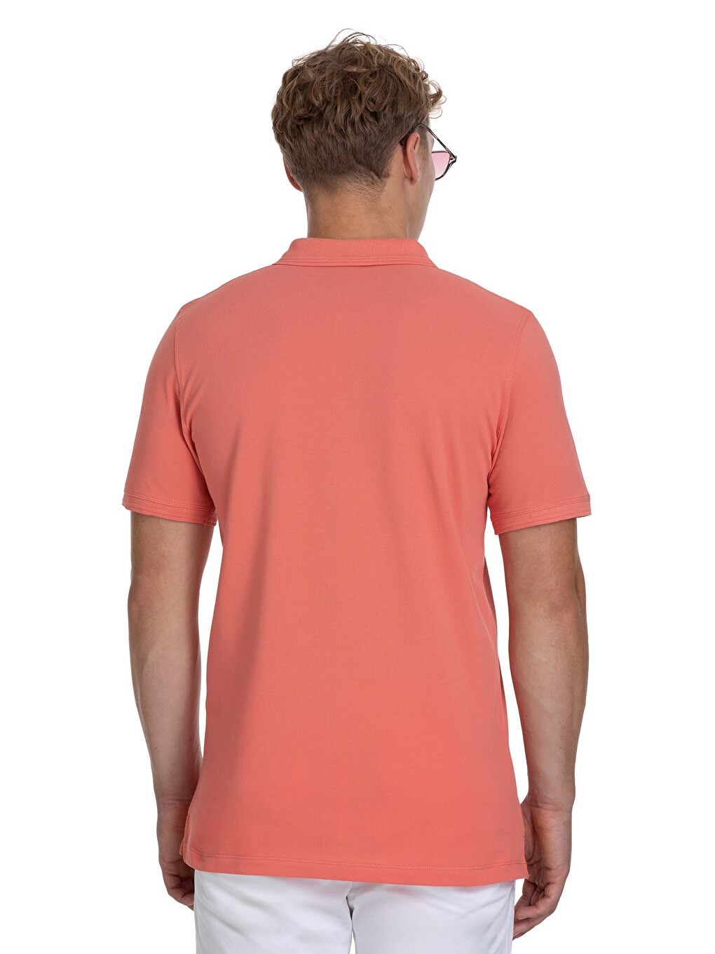 Pembe Regular Fit 100% Pamuklu Polo Yaka Tişört-4