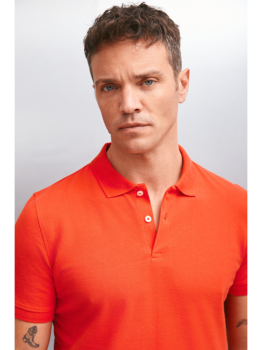 Kırmızı MARTEN Erkek %100 Pamuk Kısa Kollu Regular Fit KIRMIZI Polo Yaka T-shirt-3