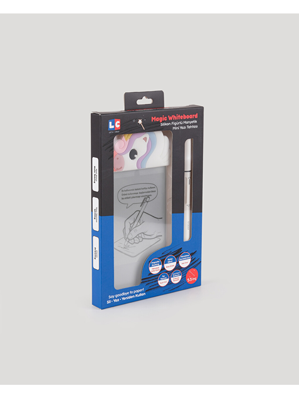 Sevimli Manyetik Mini Yazı Tahtası Silikon Figürlü 5.5 İnç-4