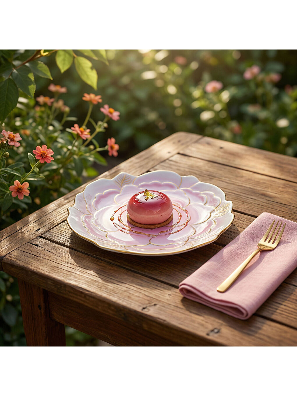 Ekru Rose Premium El Dekoru Dekoratif Porselen Tabak 21 cm-3