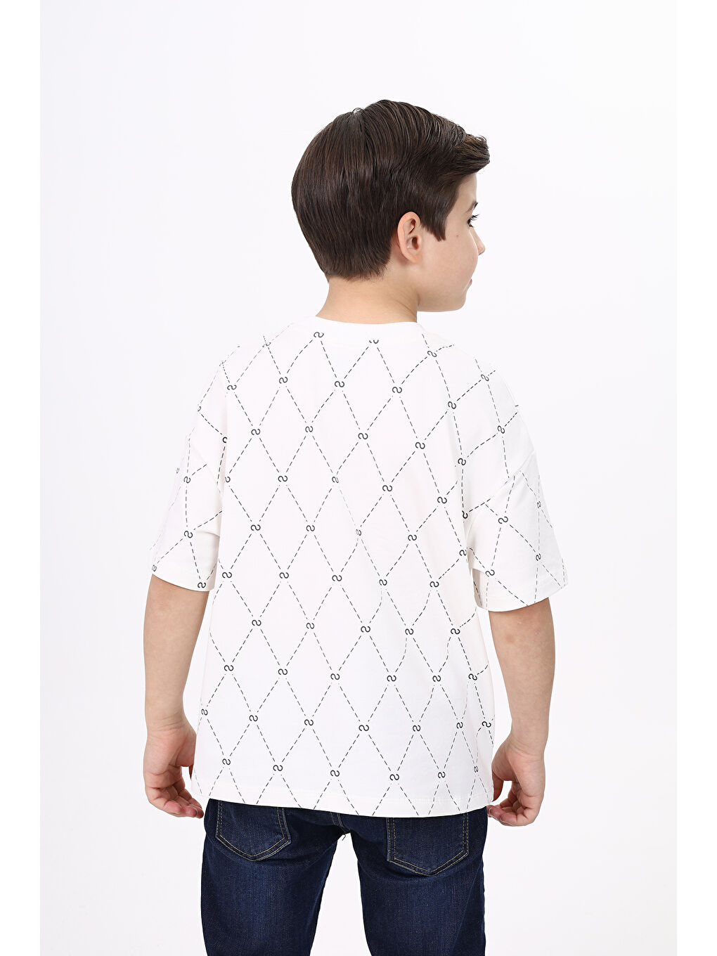 Ekru Unisex Çocuk Baskılı Tişört-3