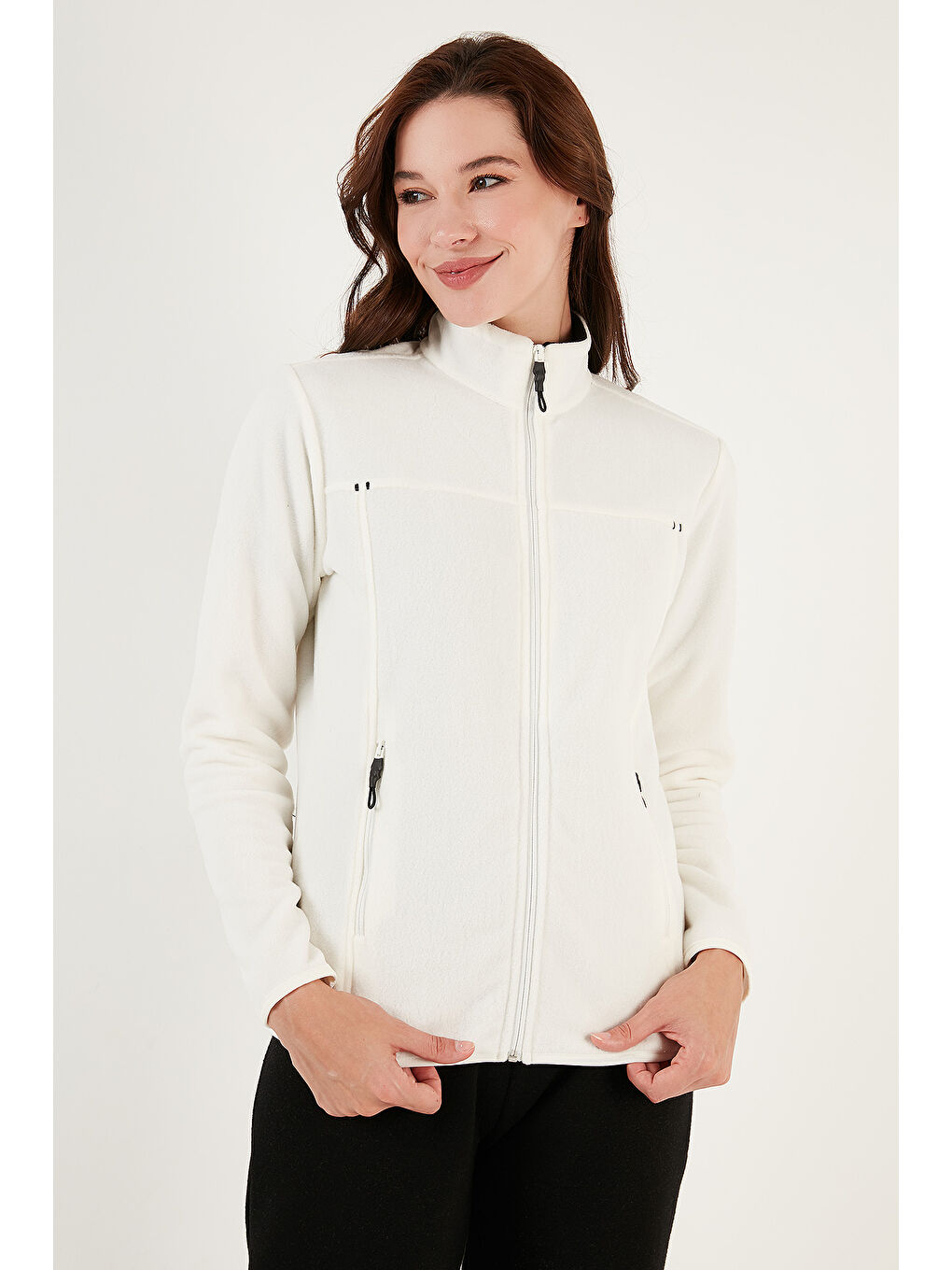 Lila Slim Fit Anti-Pilling Tüylenme Yapmayan Fermuarlı Cepli Hırka 2' li Paket Polar 5907002S2-2