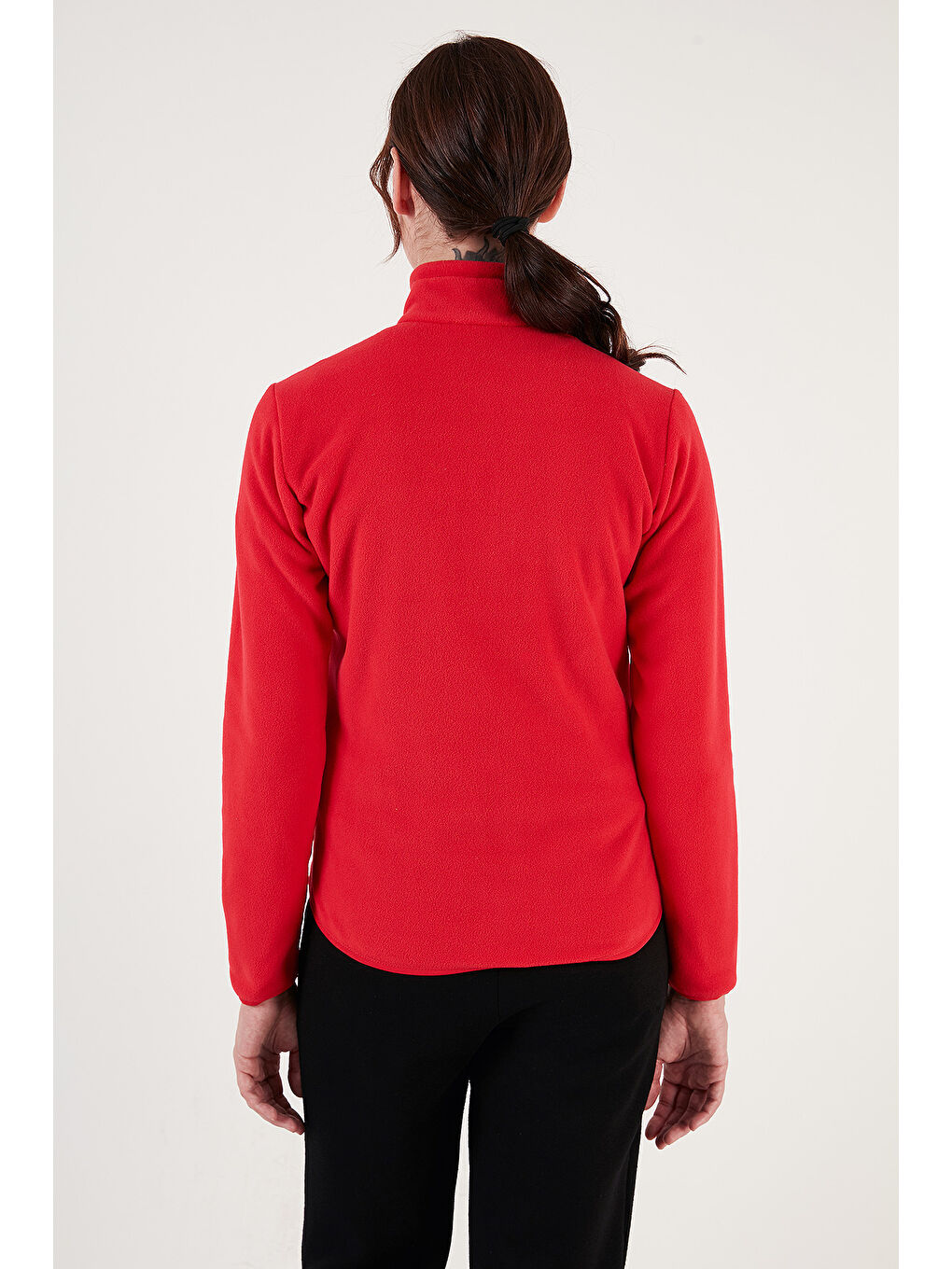 Lila Slim Fit Anti-Pilling Tüylenme Yapmayan Fermuarlı Cepli Hırka 2' li Paket Polar 5907002S2-3