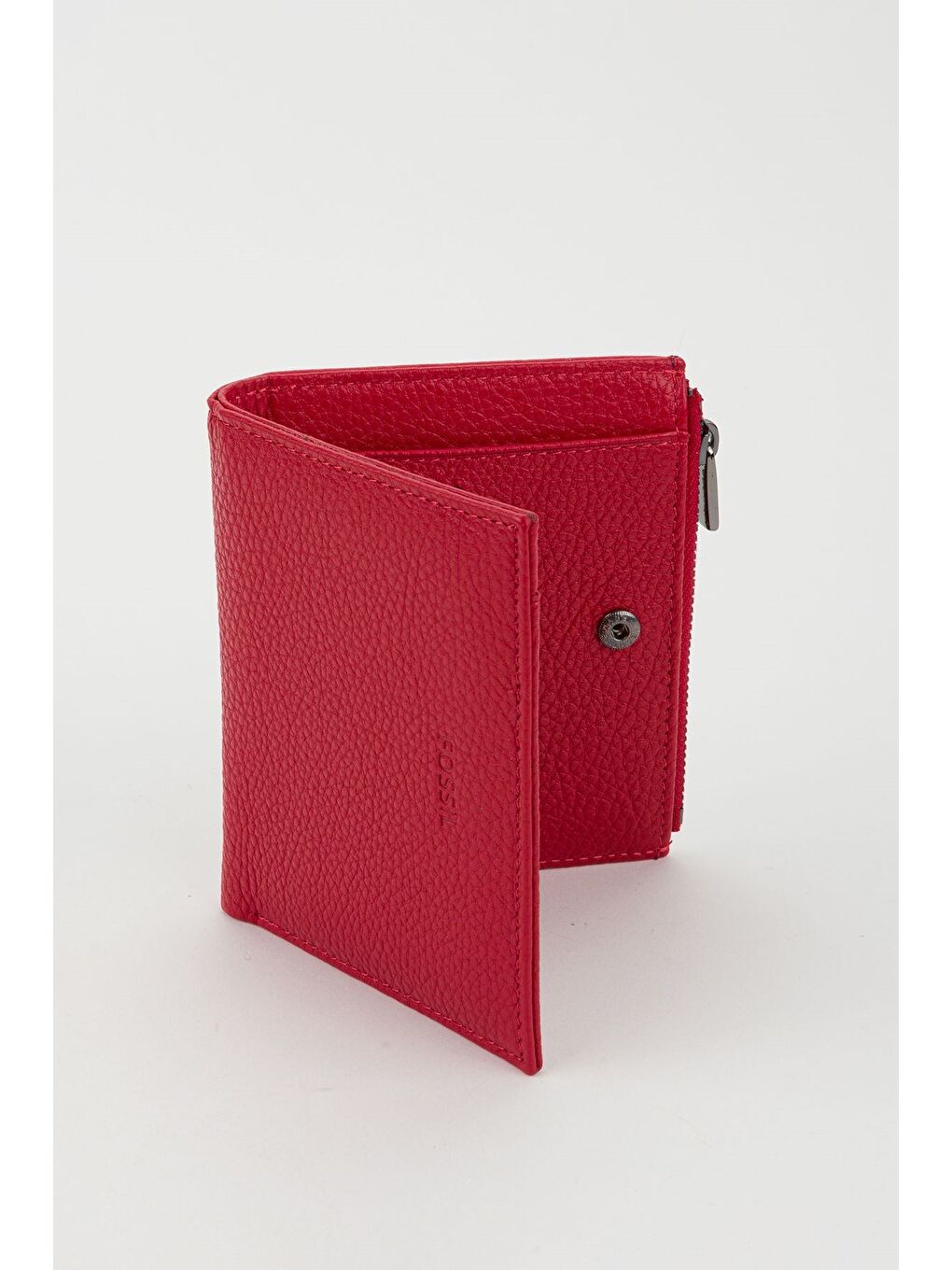 Kutulu Hakiki Deri Kırmızı Kadın El Portföyü Kartlık Cüzdan-2